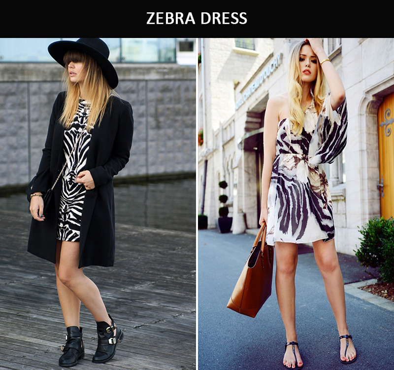 zebra dress, zebra trend