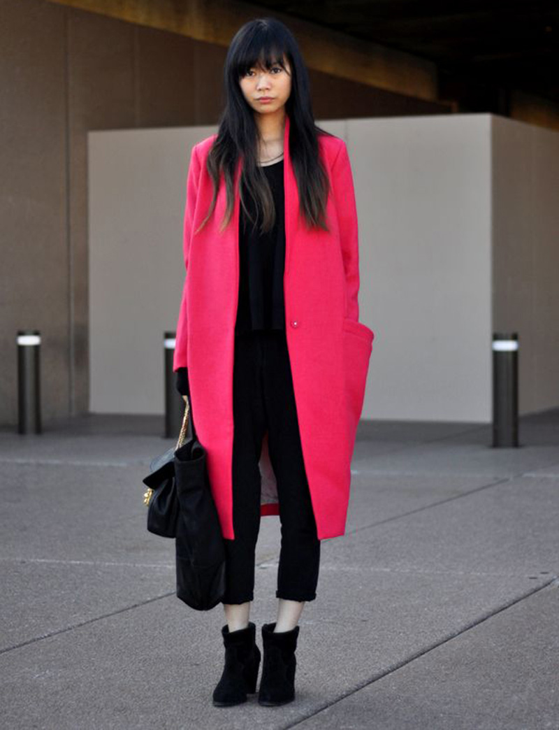 pink coat, pink coat style, pink coat trend (2)